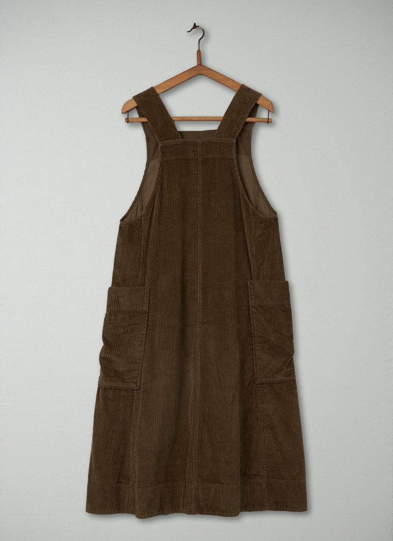 Reworn Cord Pinafore Dress Size 10 (480) | Earth