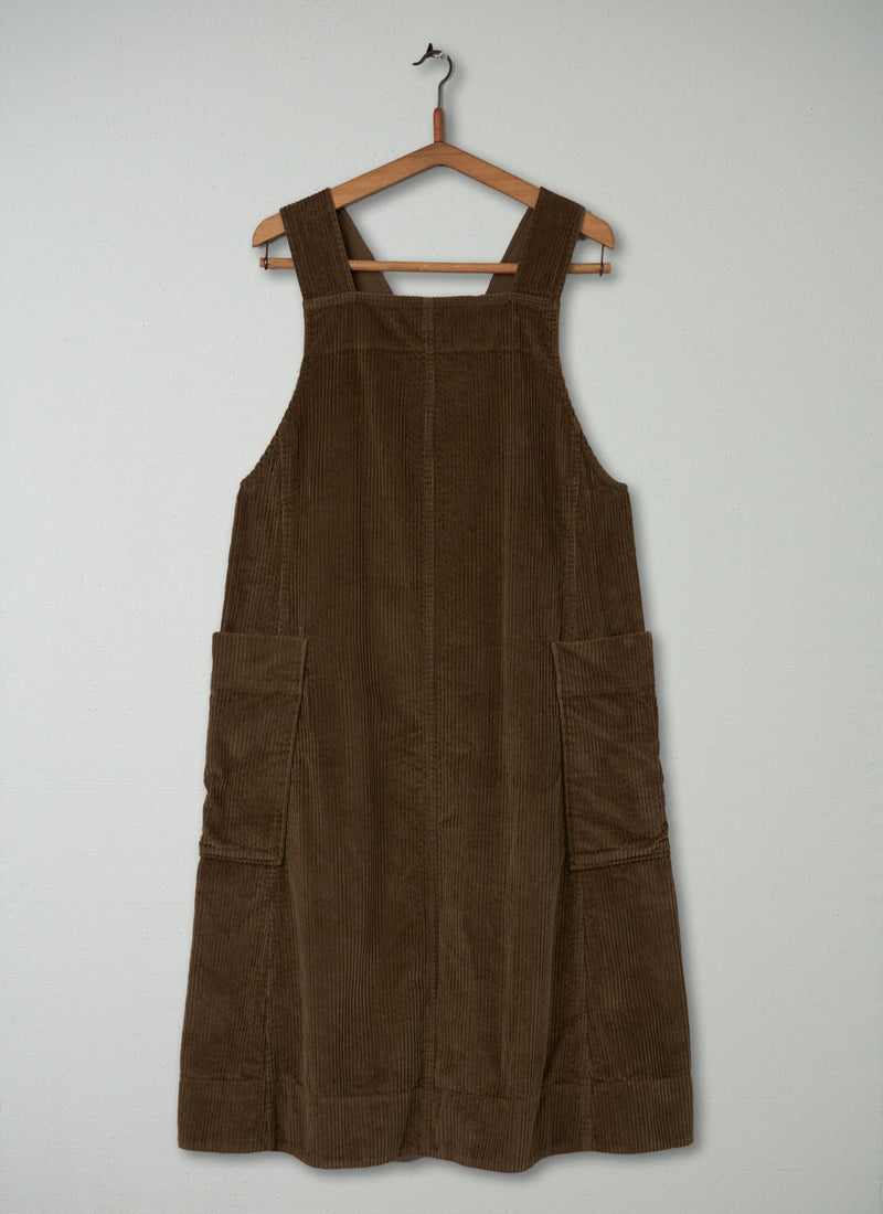 Reworn Cord Pinafore Dress Size 10 (480) | Earth