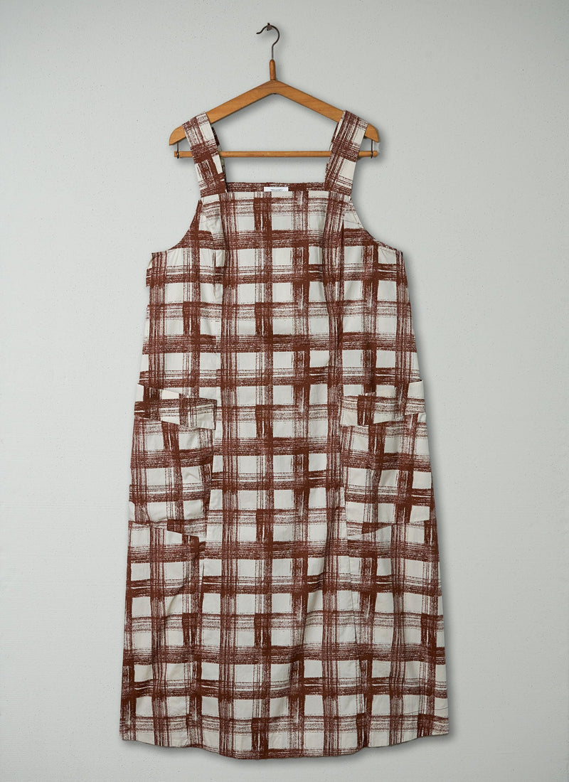 Reworn Check Pinafore Dress Size 18 (1492) | Multi