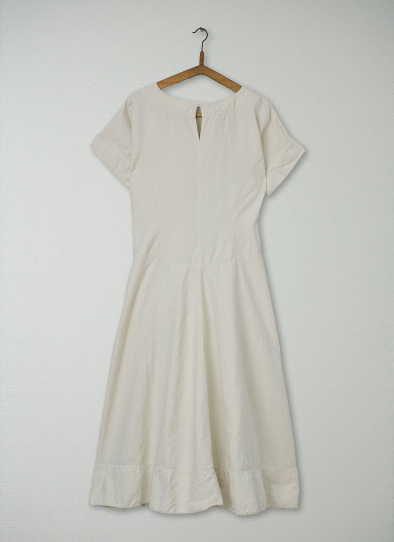 Reworn Cotton Linen Circle Dress Size 8 (1887) | Parchment