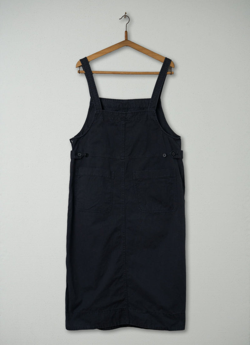 Reworn Twill Pinafore Dress Size 6 (1287) | Slate