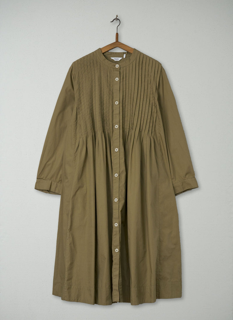 Reworn Pintuck Poplin Dress Size 10 (1485) | Stone