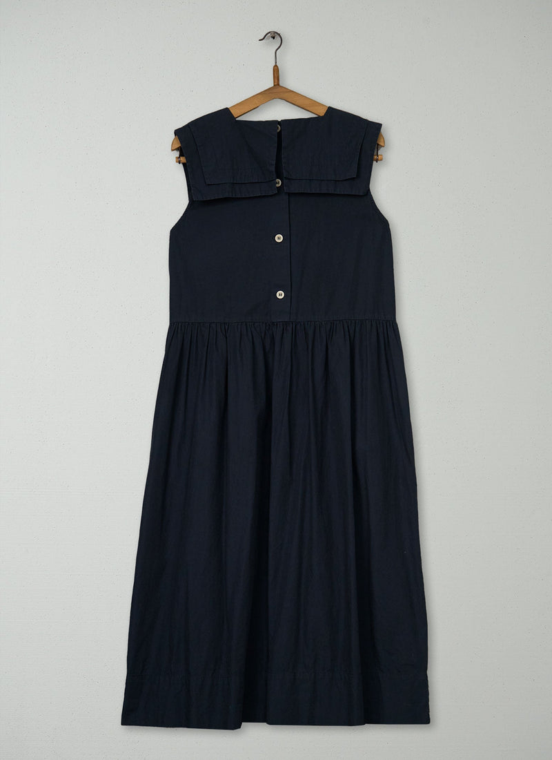 Reworn Square Collar Dress Size 12 (1715) | Slate