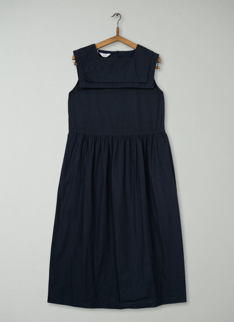 Reworn Square Collar Dress Size 12 (1715) | Slate
