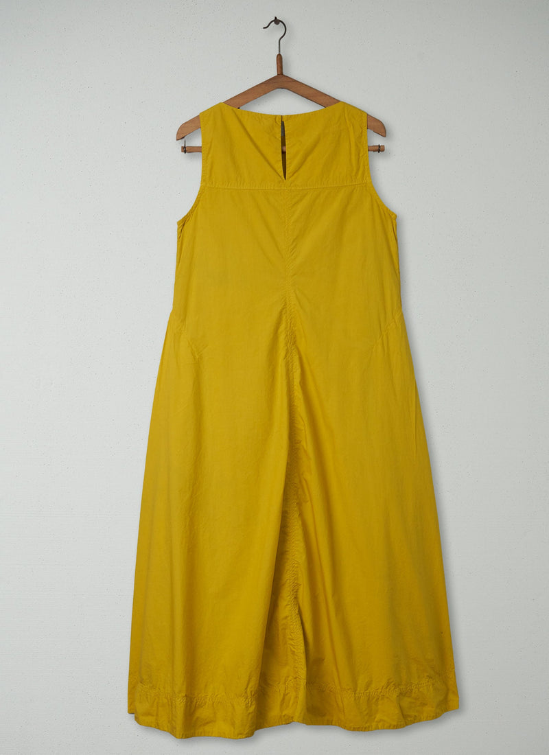 Reworn Patch Pocket Poplin Dress Size 10 (342) | Sunshine Yellow