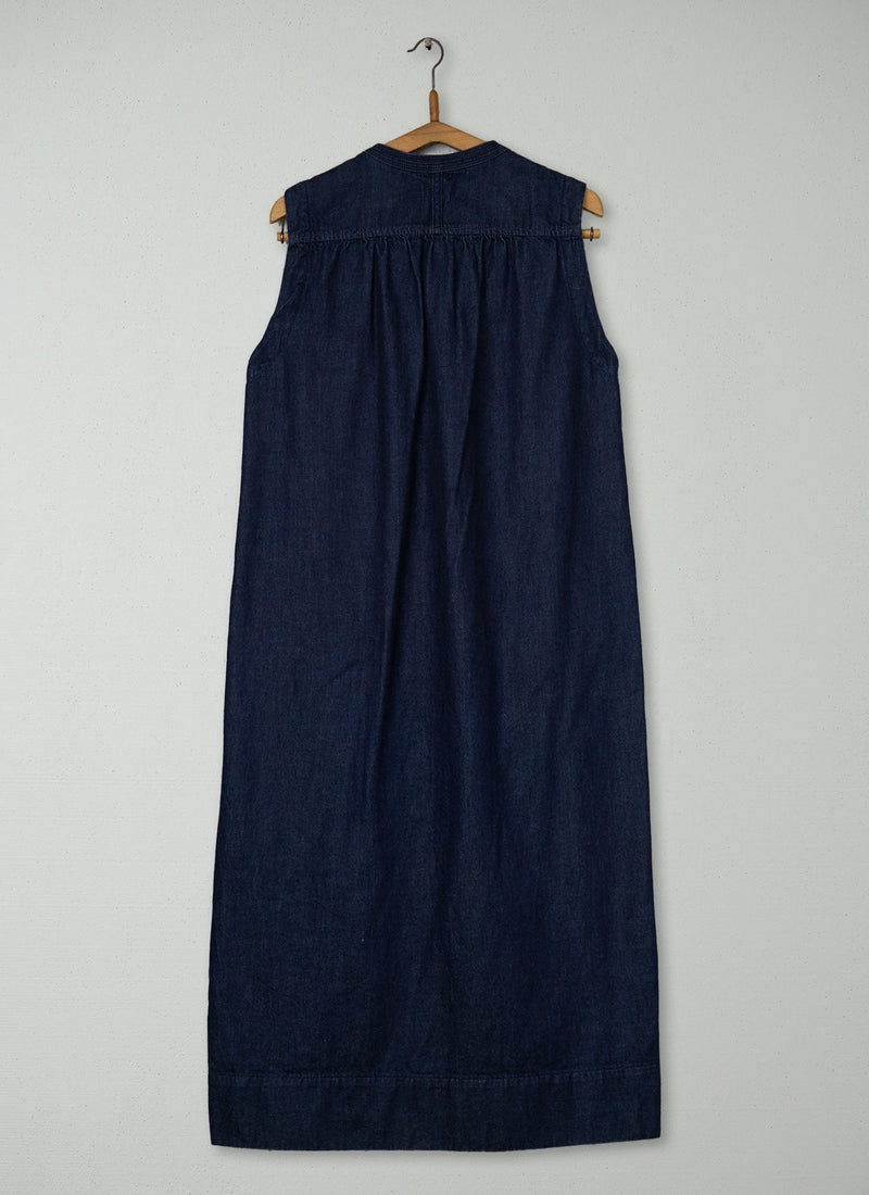 Reworn Lightweight Denim Dress Size 10 (1713) | Indigo