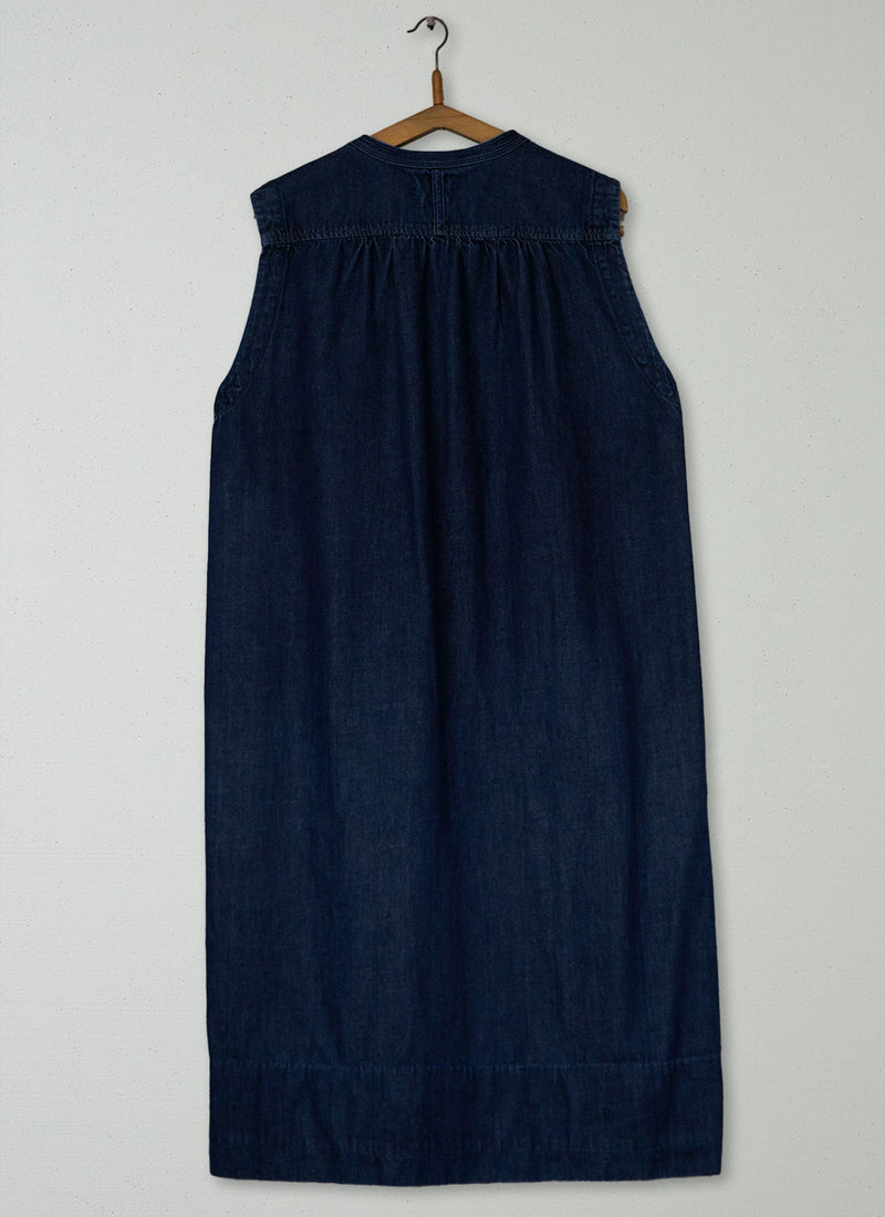 Reworn Lightweight Denim Dress Size 16 (1615) | Indigo