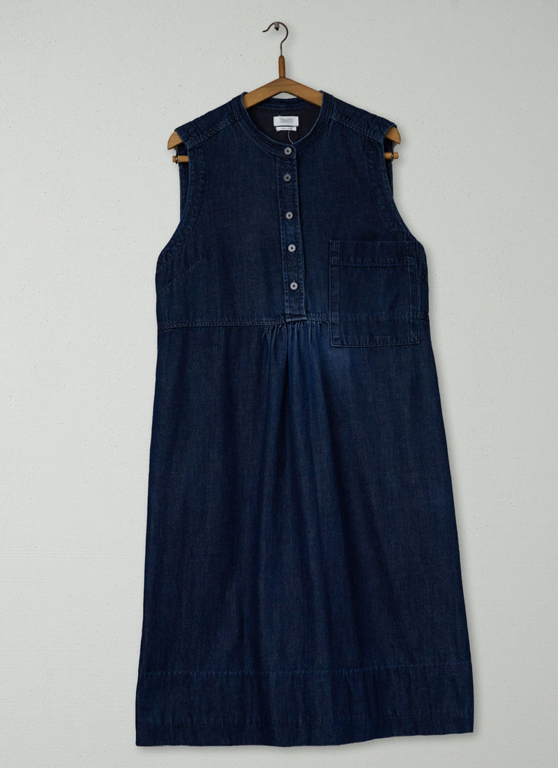 Reworn Lightweight Denim Dress Size 16 (1615) | Indigo