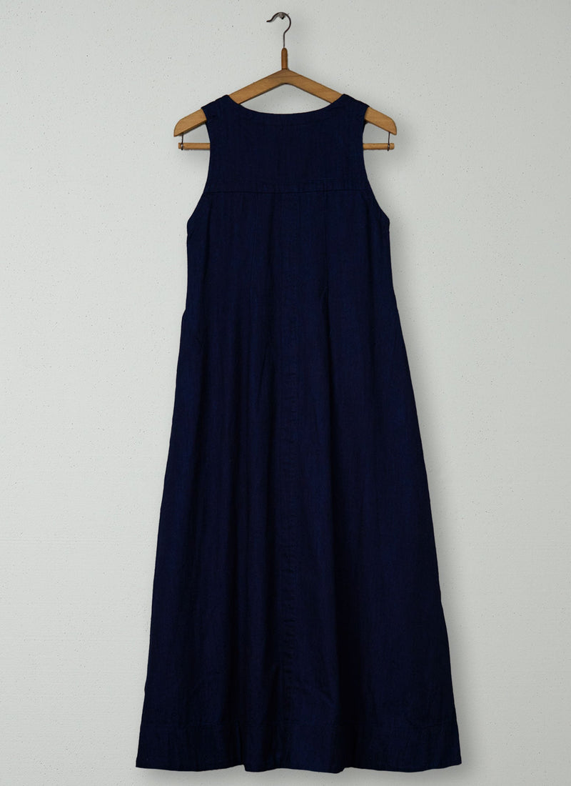 Reworn Indigo Twill Dress Size 6 (1559) | Indigo