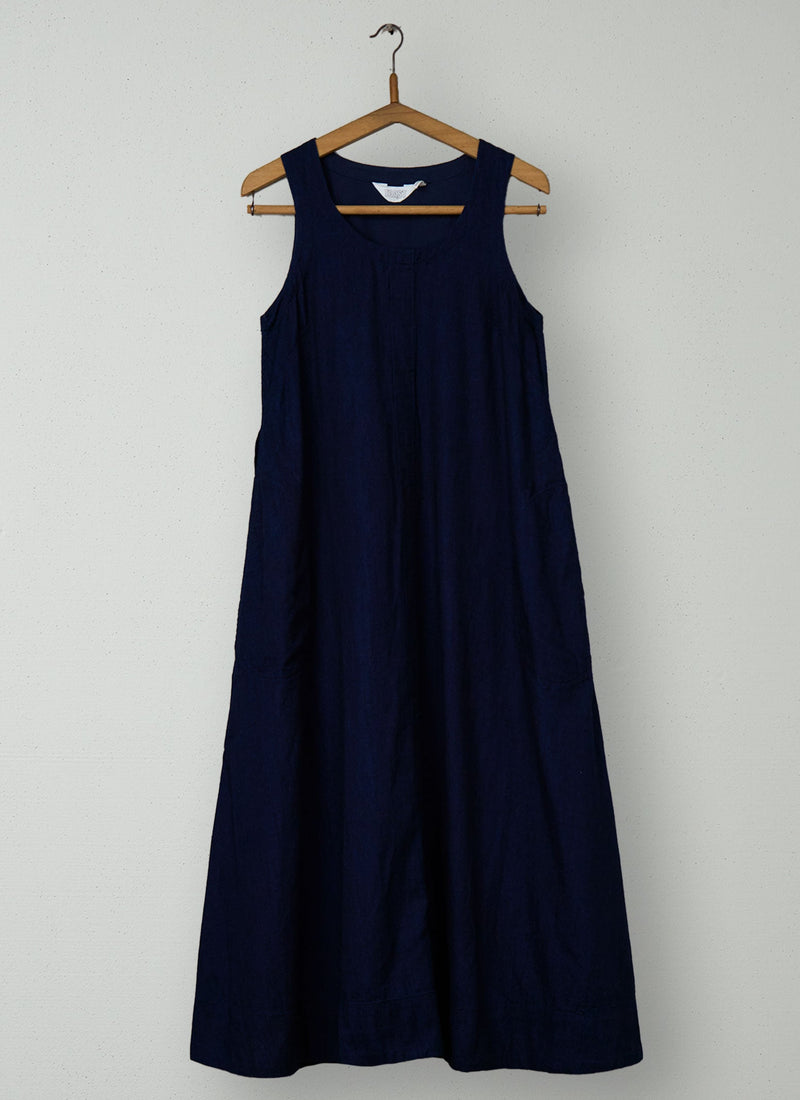Reworn Indigo Twill Dress Size 6 (1819) | Indigo