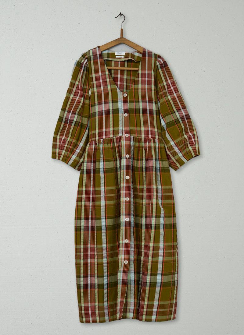 Reworn Strata Check Dress Size 16 (1345) | Multi