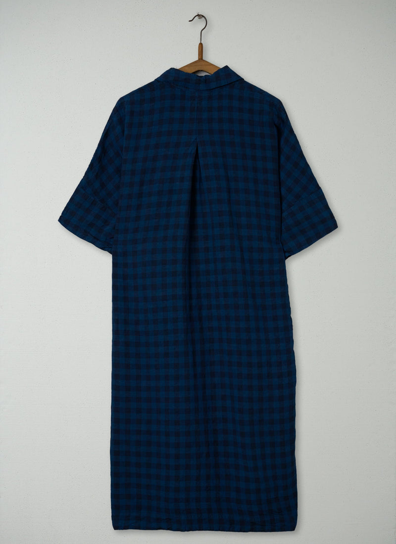 Reworn Gathered Turrell Check Dress Size M (1408) | Multi