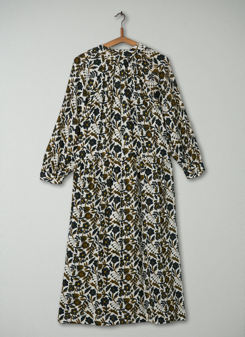 Reworn Tie Front Crepe Dress Size 18 (403) | Oil/Birch