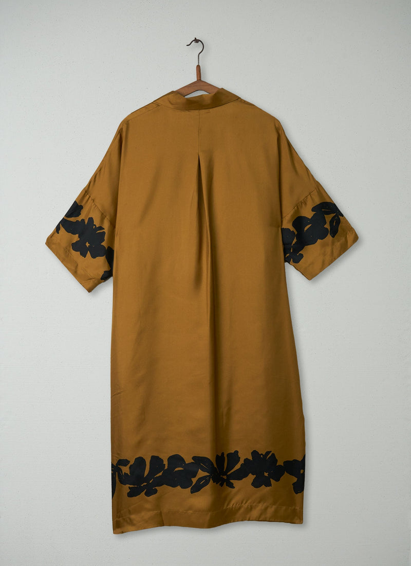 Reworn Silk Twill Dress Size M (322) | Multi
