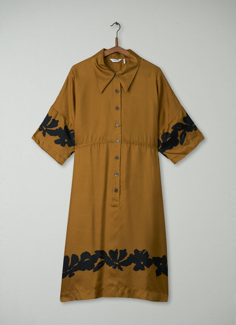 Reworn Silk Twill Dress Size M (322) | Multi