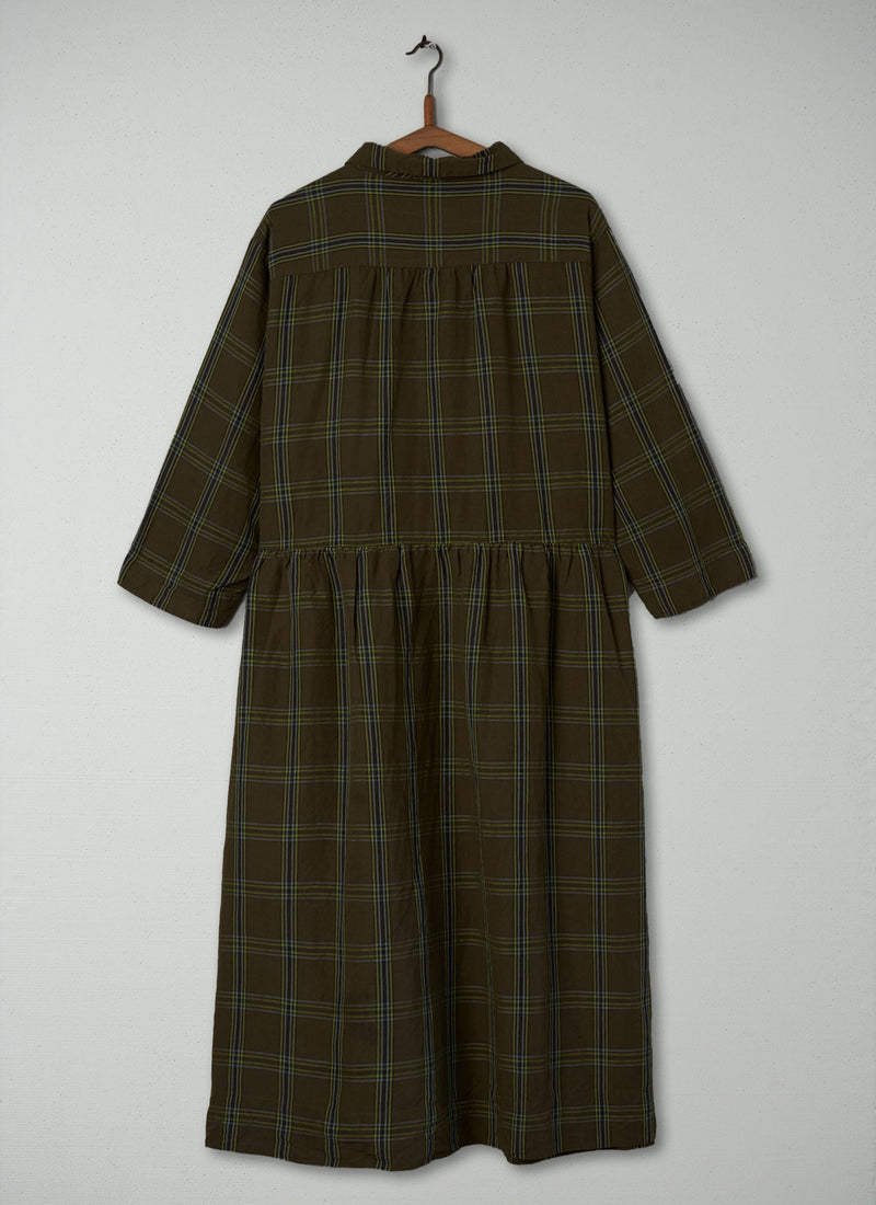 Reworn Check Twill Dress Size 18 (441) | Multi