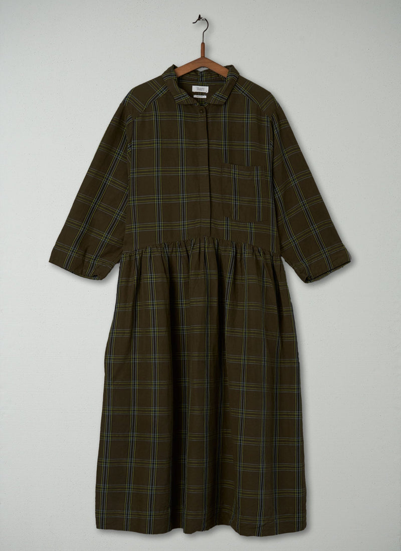 Reworn Check Twill Dress Size 18 (441) | Multi