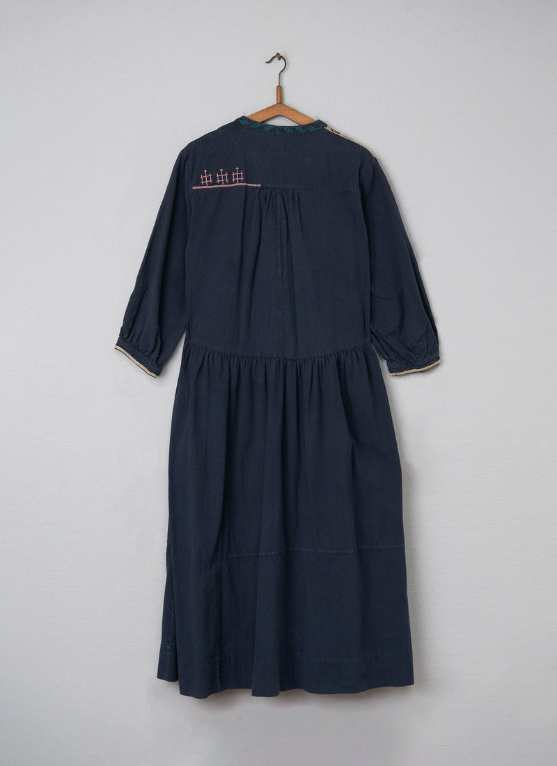 Reworn Embroidered Dress Size 12 (073) | Slate