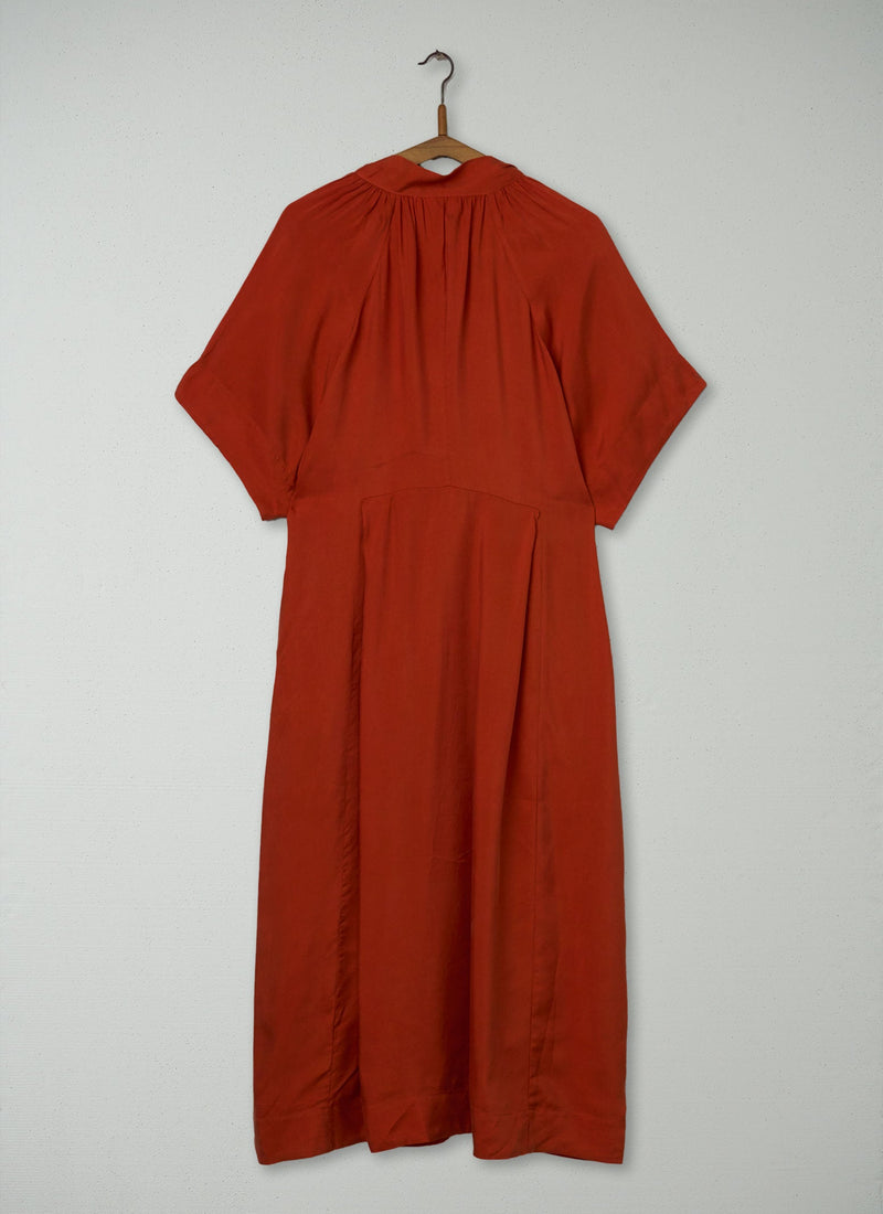 Reworn Tie Neck Dress Size 6 (1461) | Nasturtium
