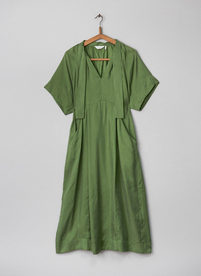 Reworn Twill Dress Size 8 (010) | Fern