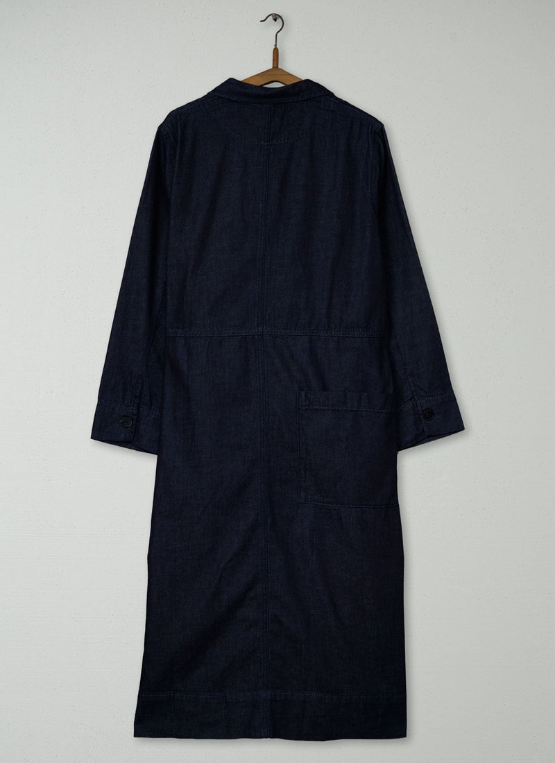 Reworn Denim Oversized Shirt Dress Size 8 (1512) | Indigo