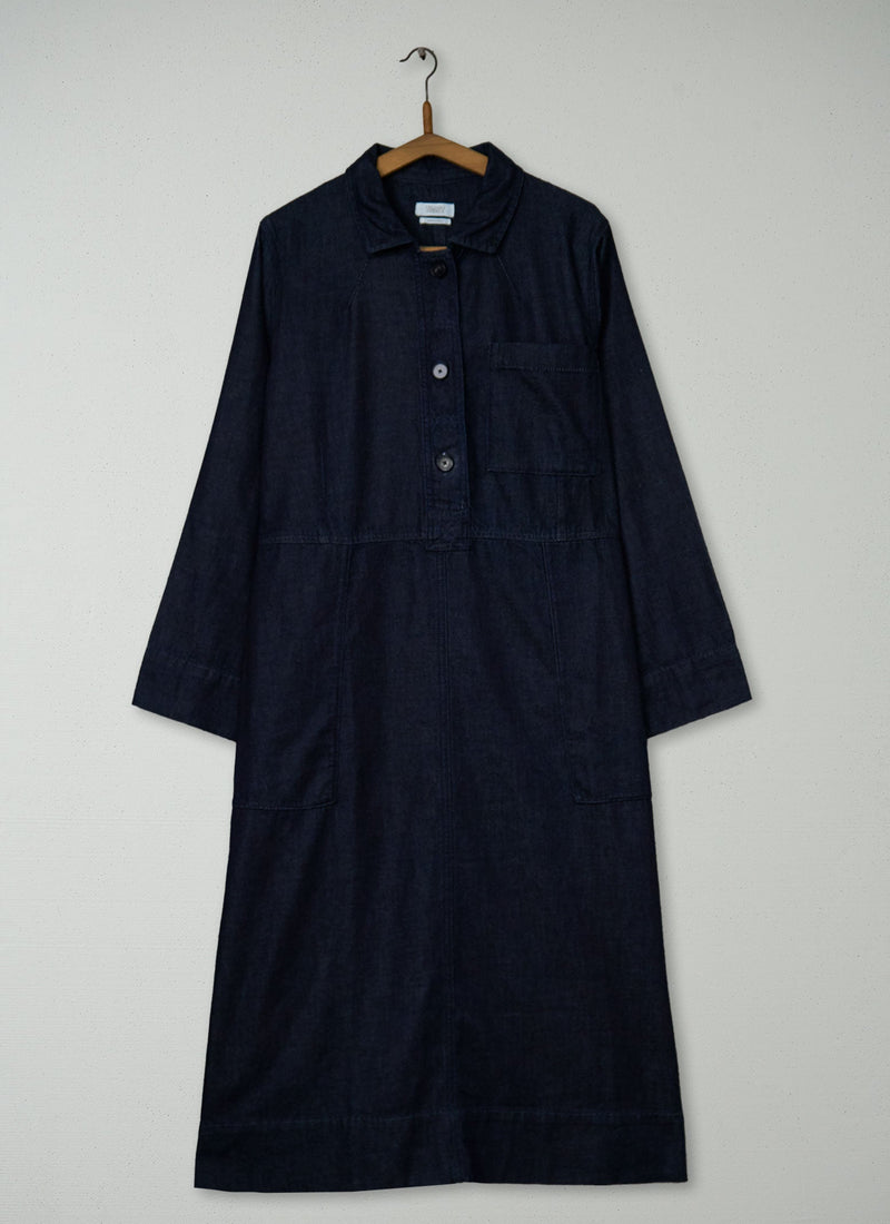 Reworn Denim Oversized Shirt Dress Size 8 (1512) | Indigo