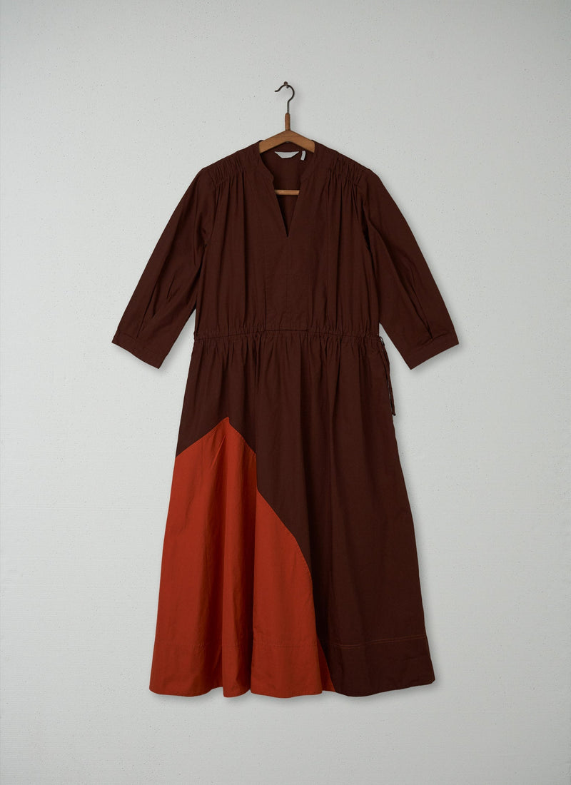 Reworn Organic Poplin Dress Size S (122) | Red Cedar