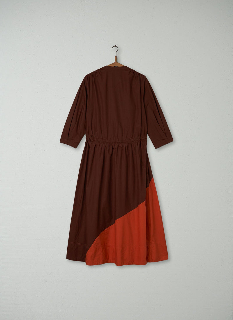 Reworn Colour Block Poplin Dress Size S (191) | Red Cedar