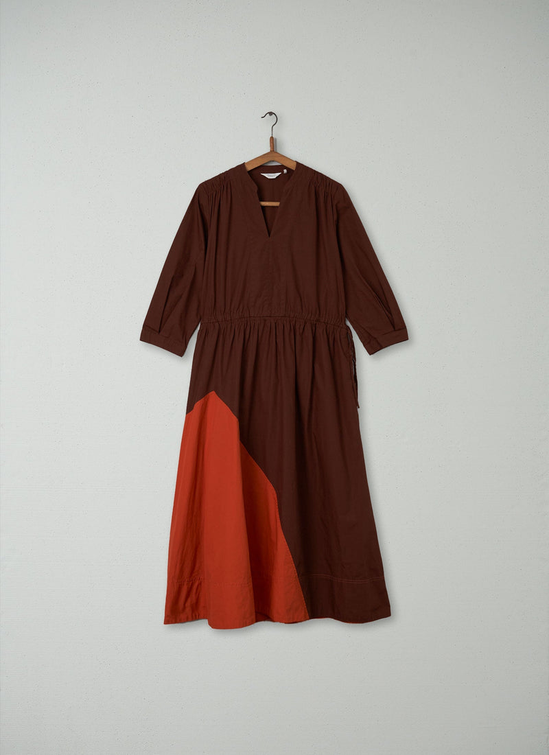 Reworn Colour Block Poplin Dress Size S (191) | Red Cedar