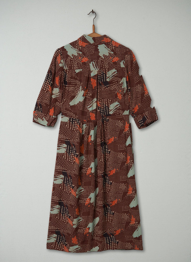Reworn Crepe Dress Size 6 (386) | Multi