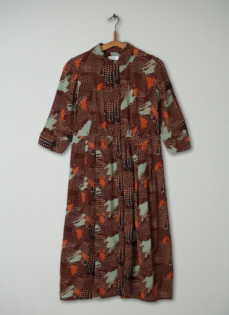 Reworn Crepe Dress Size 6 (386) | Multi