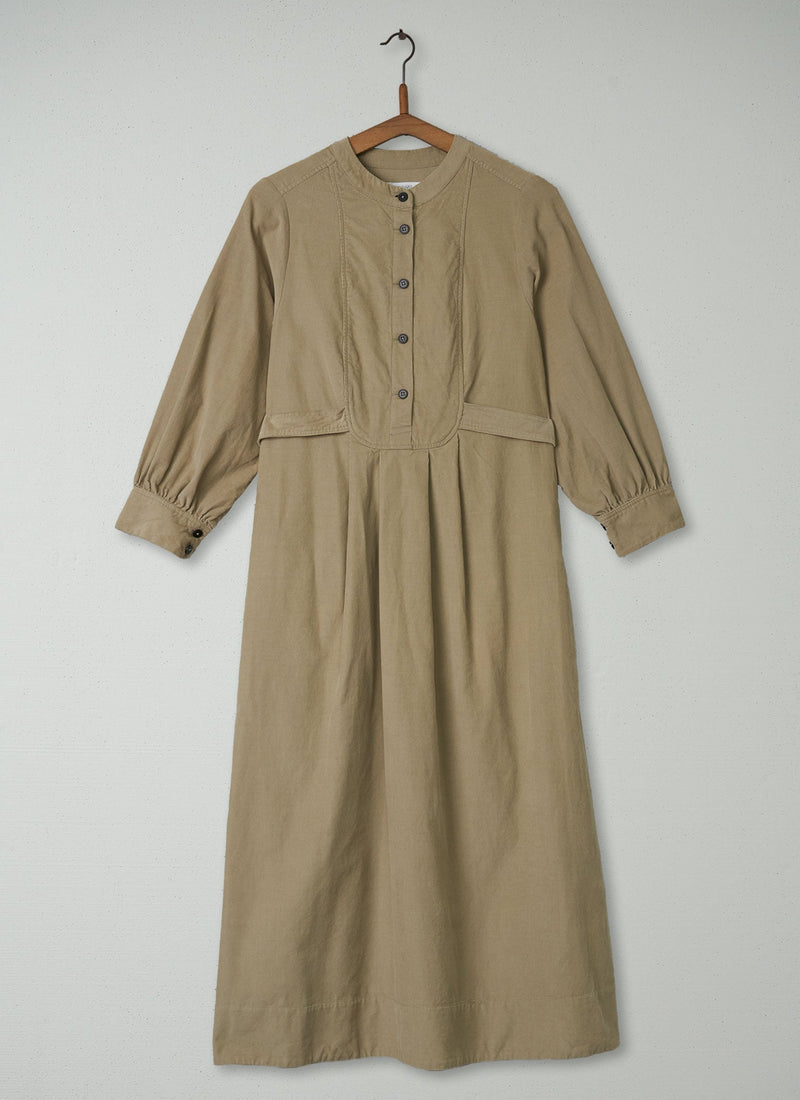 Reworn Needlecord Dress Size 6 (366) | Pebble