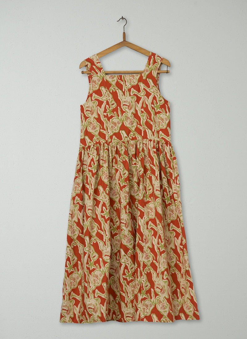 Reworn  Sea Kelp Print Dress Size 10 (1257) | Multi