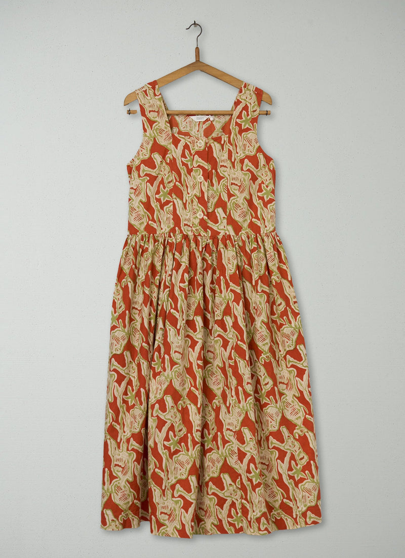 Reworn  Sea Kelp Print Dress Size 10 (1257) | Multi