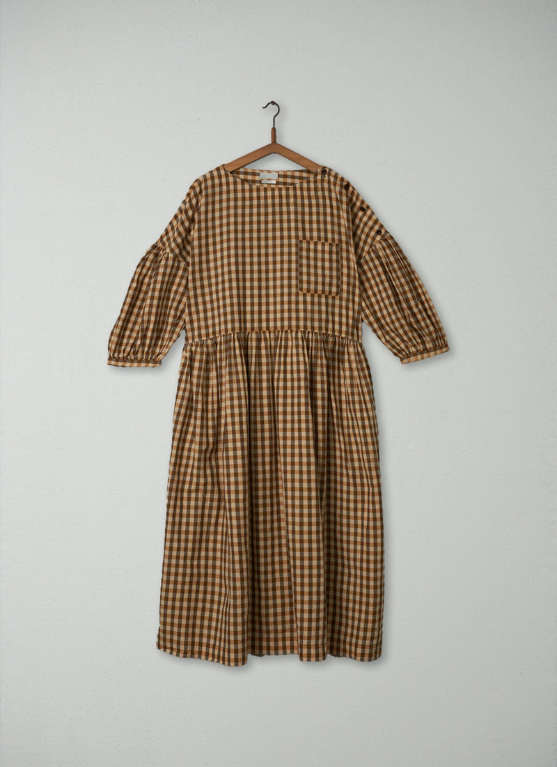Reworn Gathered Sleeve Gingham Dress Size XL (253) | Bark