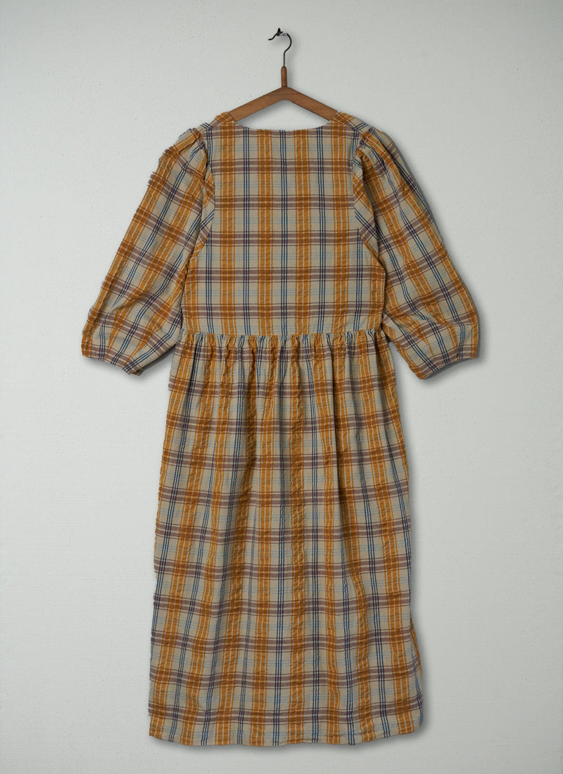 Reworn Check Cotton Dress Size 12 (447) | Multi