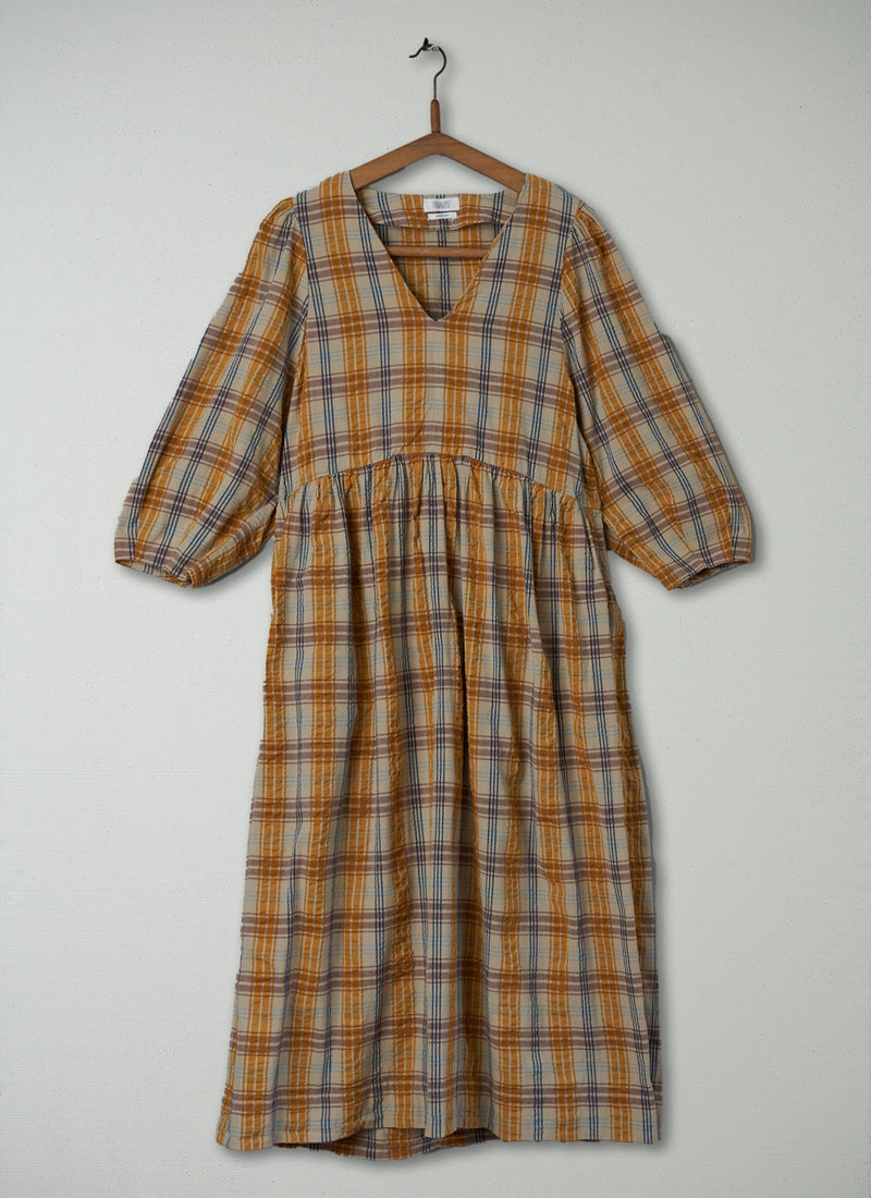 Reworn Check Cotton Dress Size 12 (447) | Multi