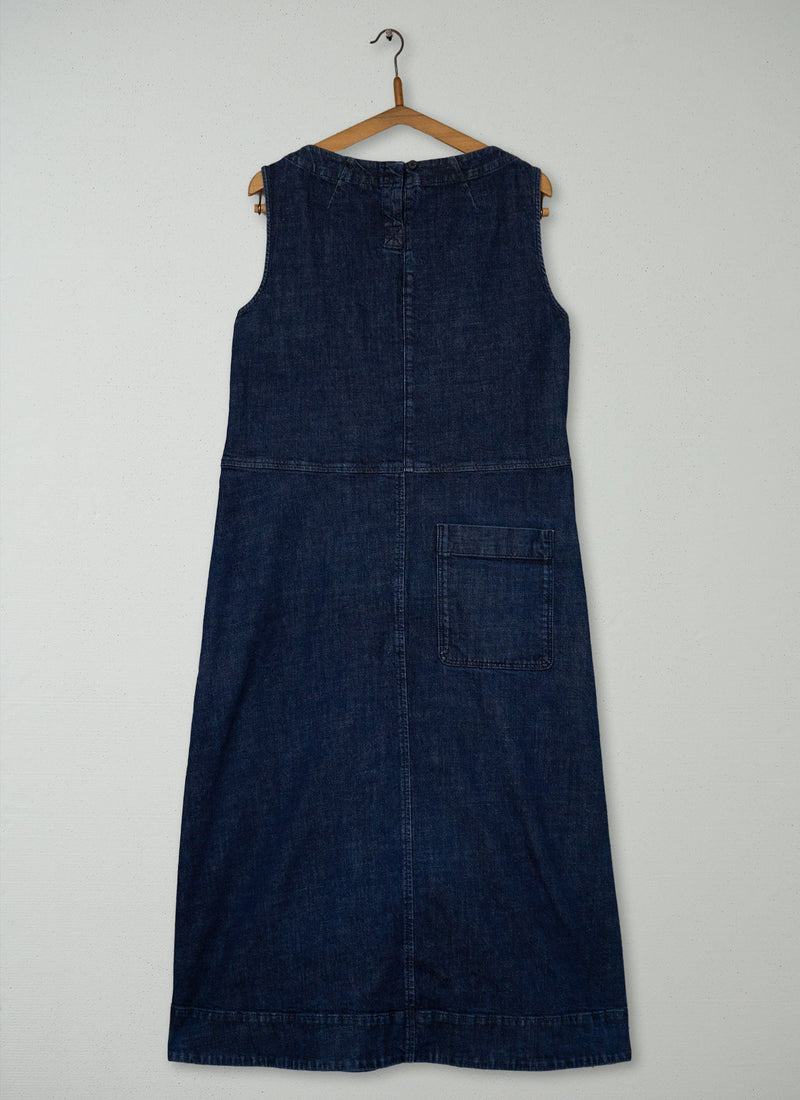 Reworn Organic Denim Dress Size 12 (2057) | Indigo