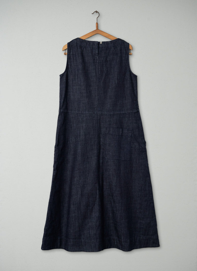 Reworn Indigo Denim Dress Size 12 (354) | Indigo