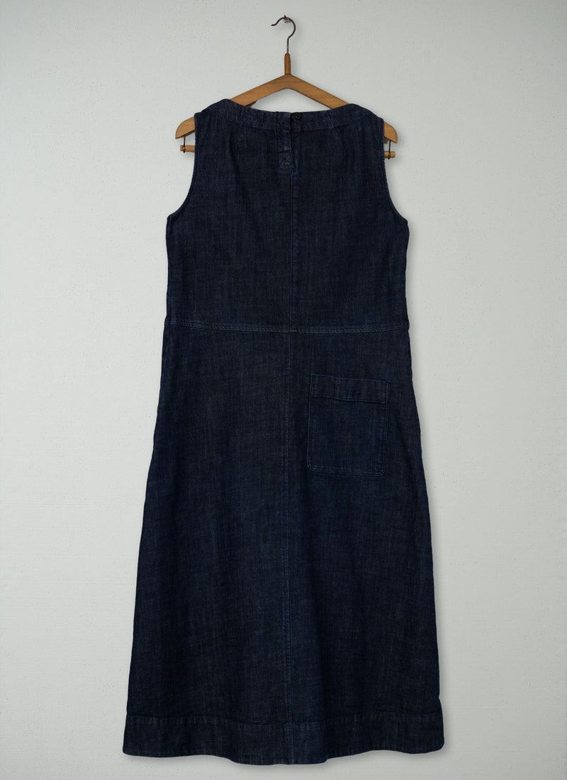 Reworn Organic Denim Dress Size 6 (1627) | Indigo