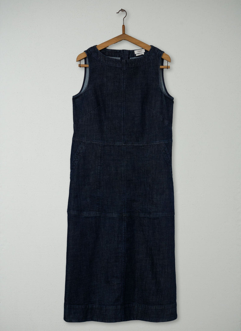 Reworn Organic Denim Dress Size 6 (1627) | Indigo