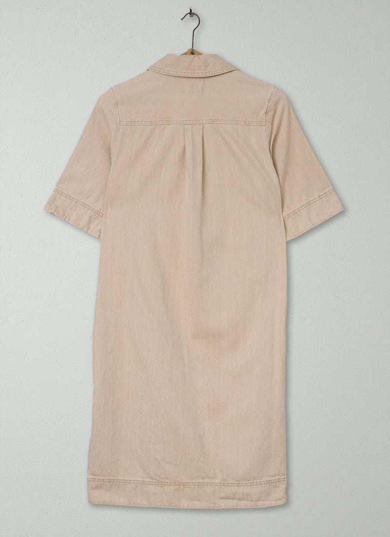 Reworn Denim Utility Dress Size 6 (1507) | Clay