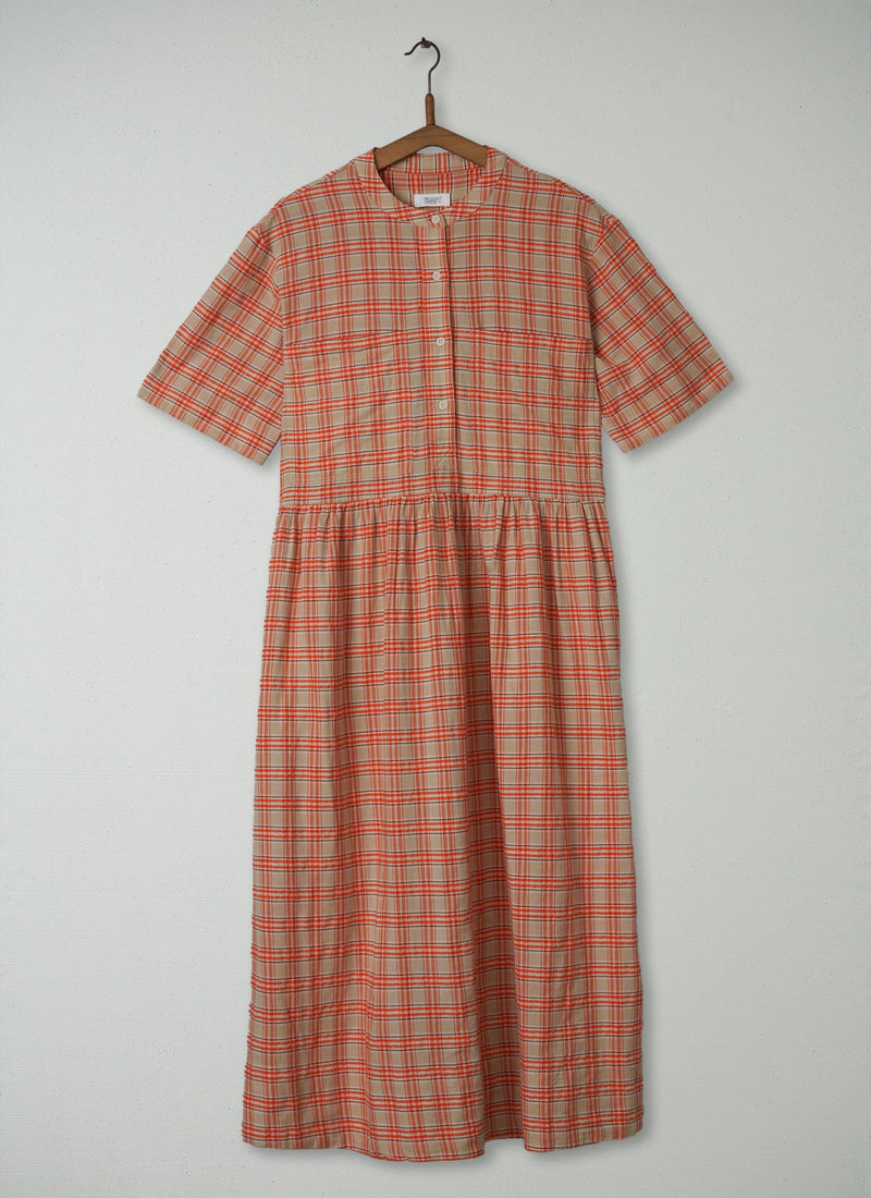 Reworn Molloy Check Cotton Dress Size M (1544) | Multi