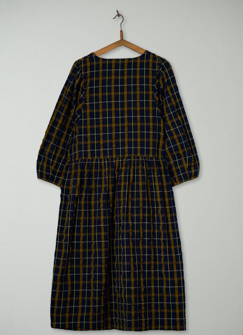 Reworn Check Cotton Dress Size 18 (1994) | Multi