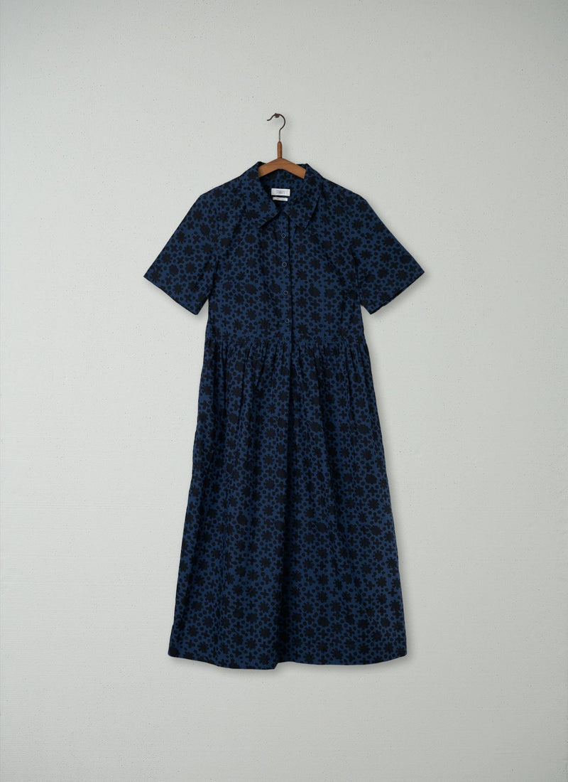 Reworn Cotton Shirt Dress Size 10 (277) | Blue