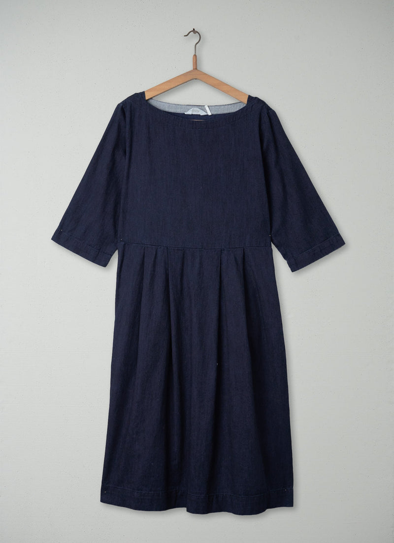Reworn Franca Twill Dress Size 14 (361) | Indigo