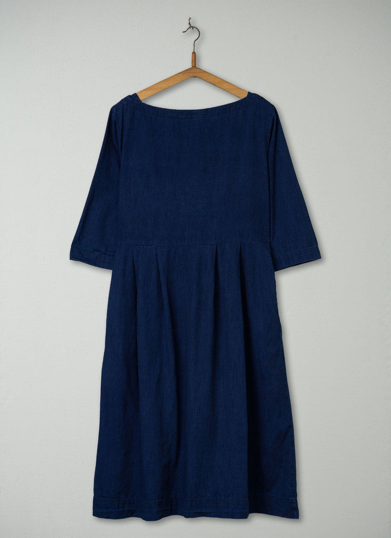 Reworn Indigo Twill Dress Size 4 (2097) | Indigo