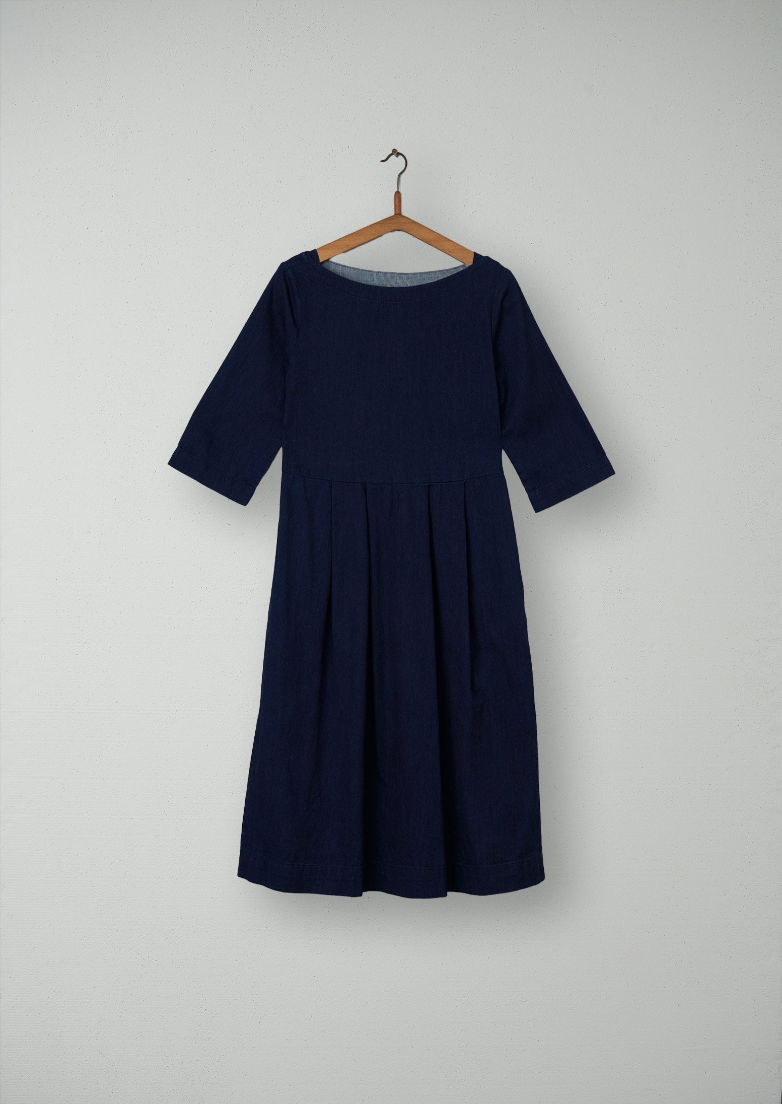 Reworn Indigo Twill Dress Size 6 (175) | Indigo