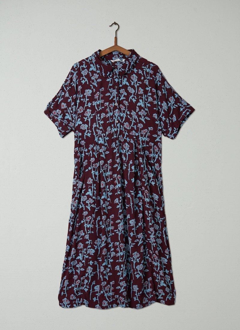 Reworn Print Crepe Dress Size L (320) | Multi