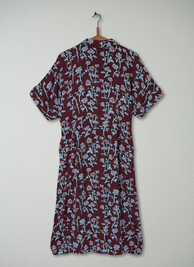 Reworn Print Crepe Dress Size S (475) | Multi